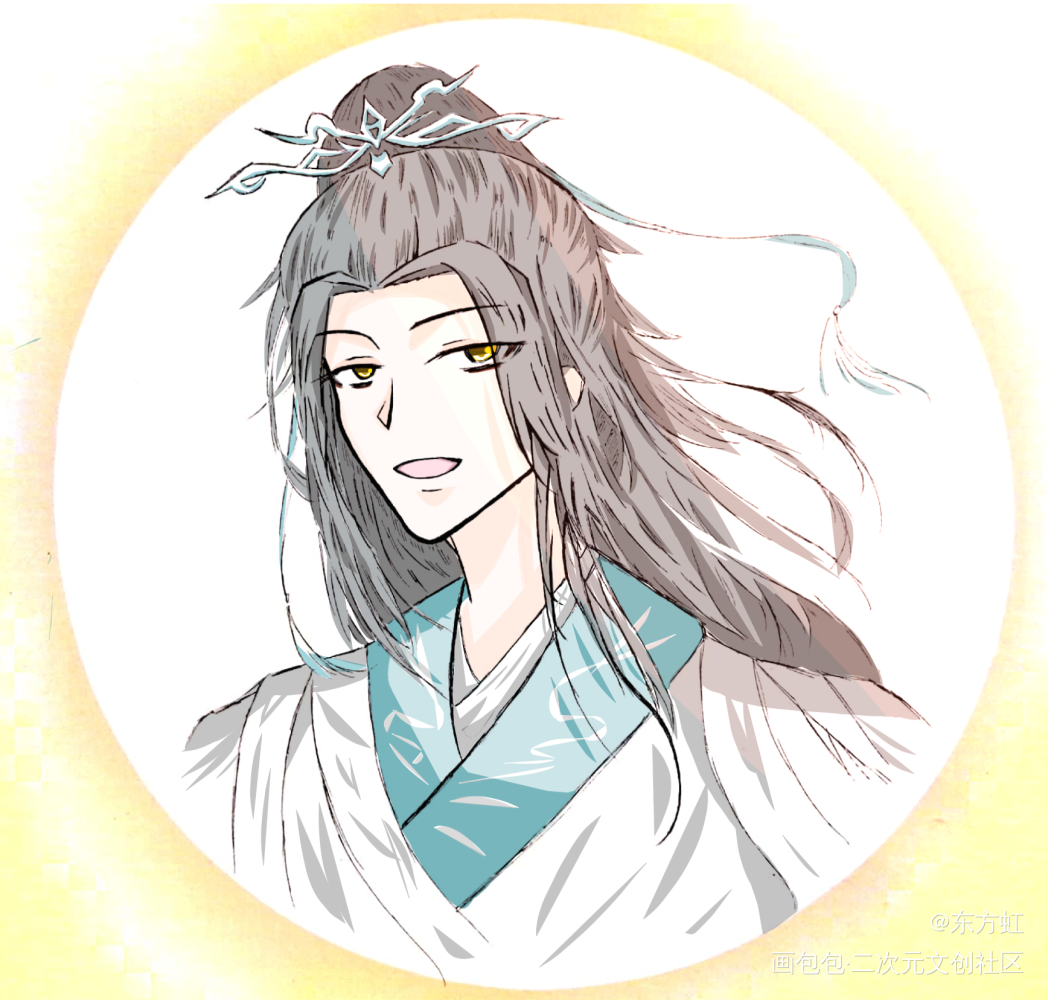 才子词人，自是白衣卿相。_墨魂柳永古风头像同人绘画作品