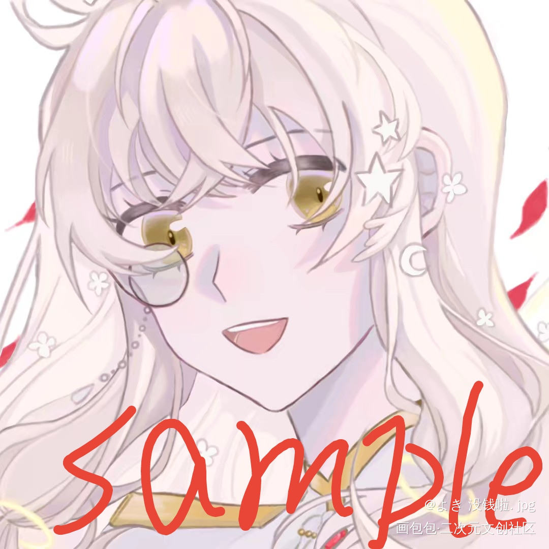p1稿p2，3_dearvocalistmomochi厚涂平涂日系头像原创oc绘画作品