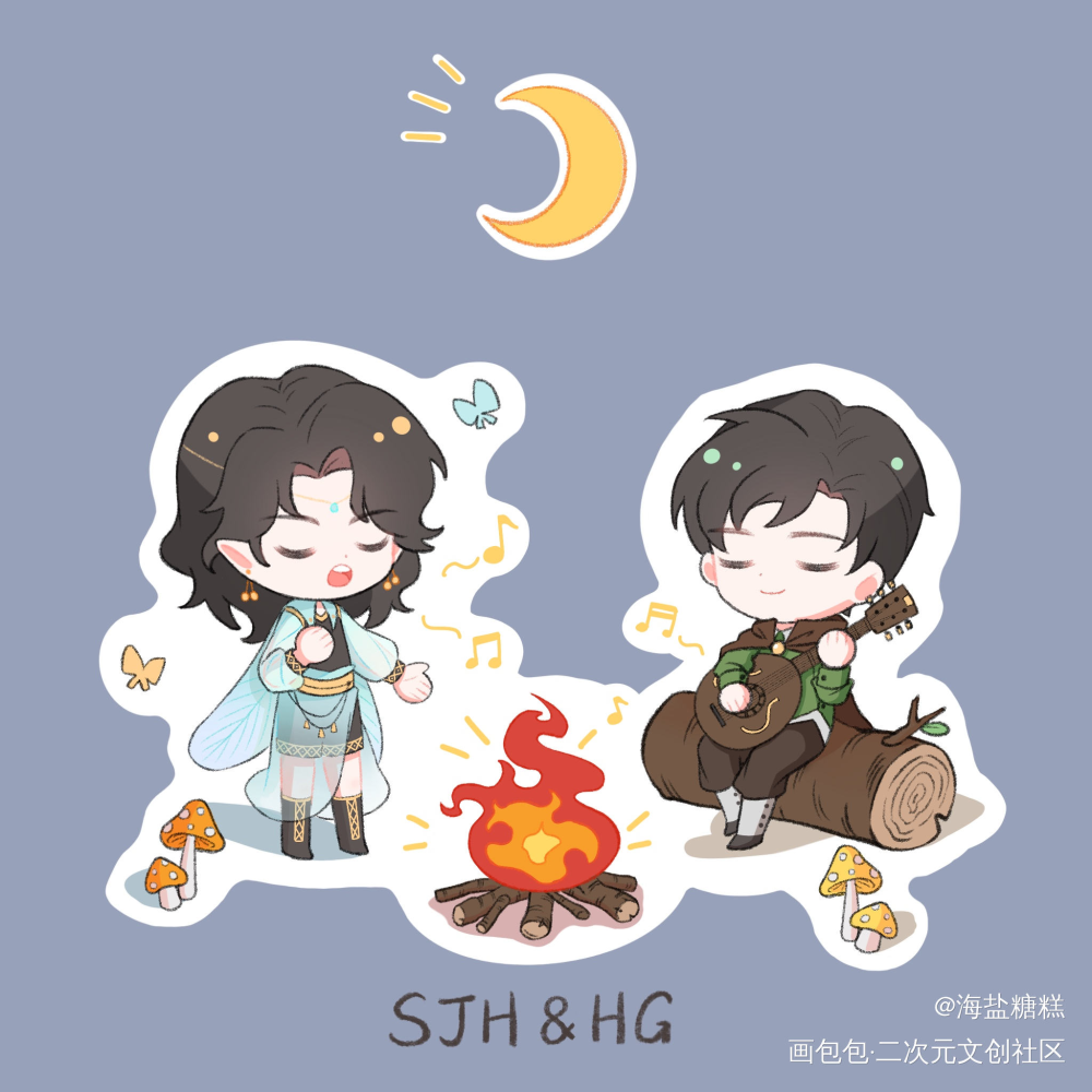 老图打卡_一醉经年188男团何故宋居寒Q版插画绘画作品
