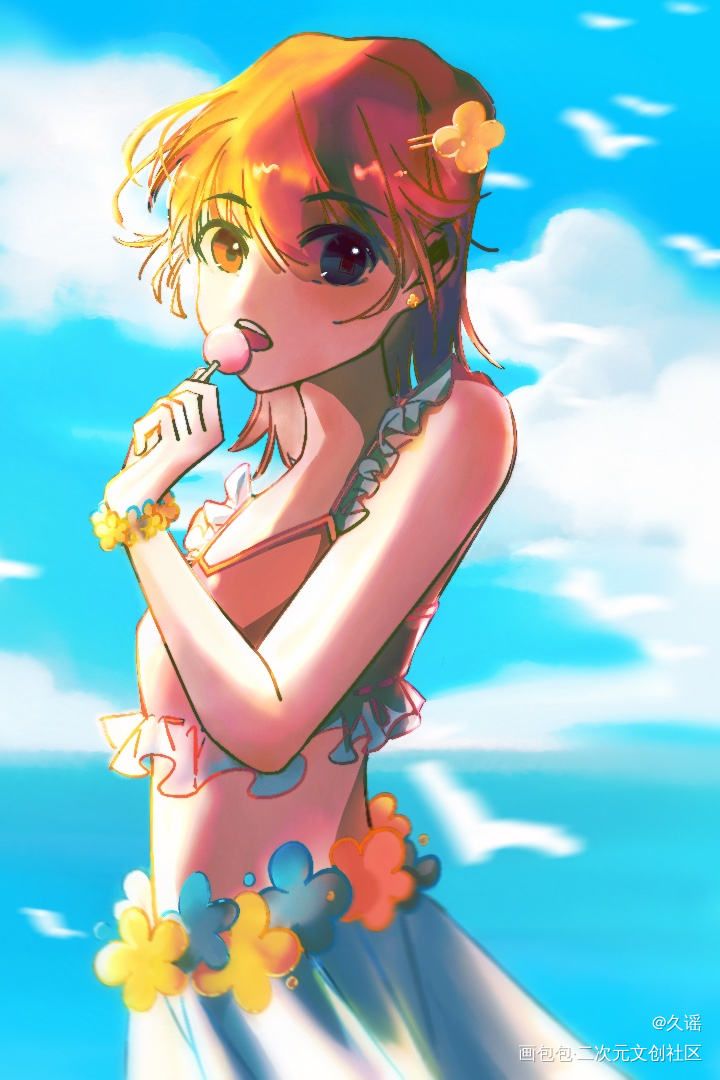 原创oc_平涂我要上首推插画原创原创oc绘画作品