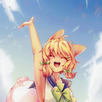 露背死库水克天使_明日方舟克洛丝伪厚涂日系插画绘画作品