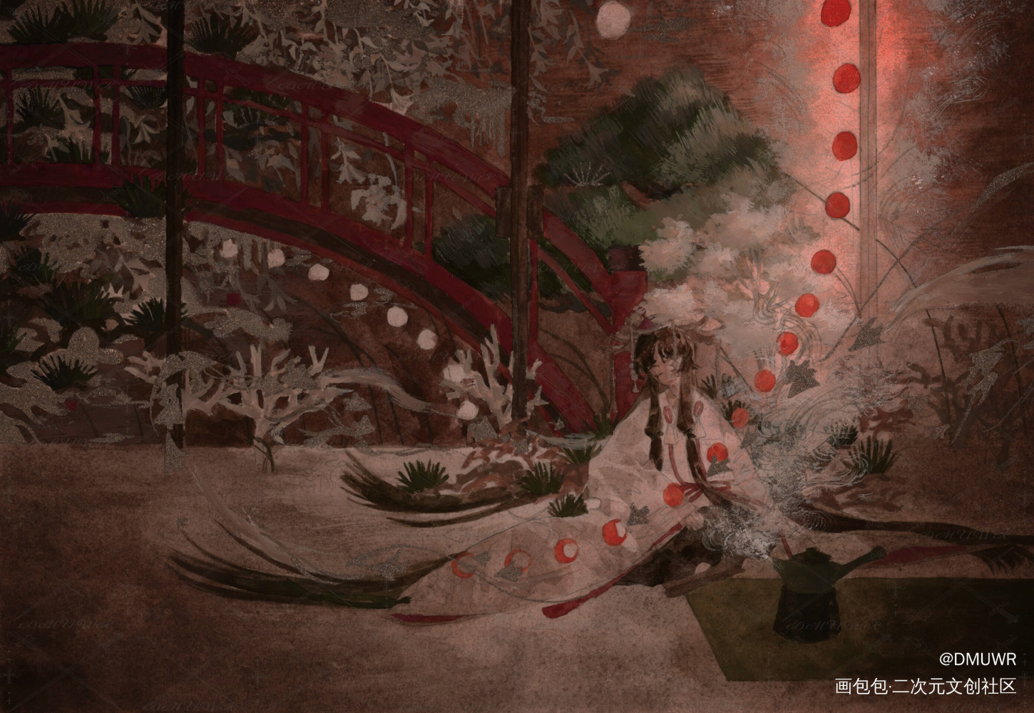 傀儡师_阴阳师日系插画绘画作品