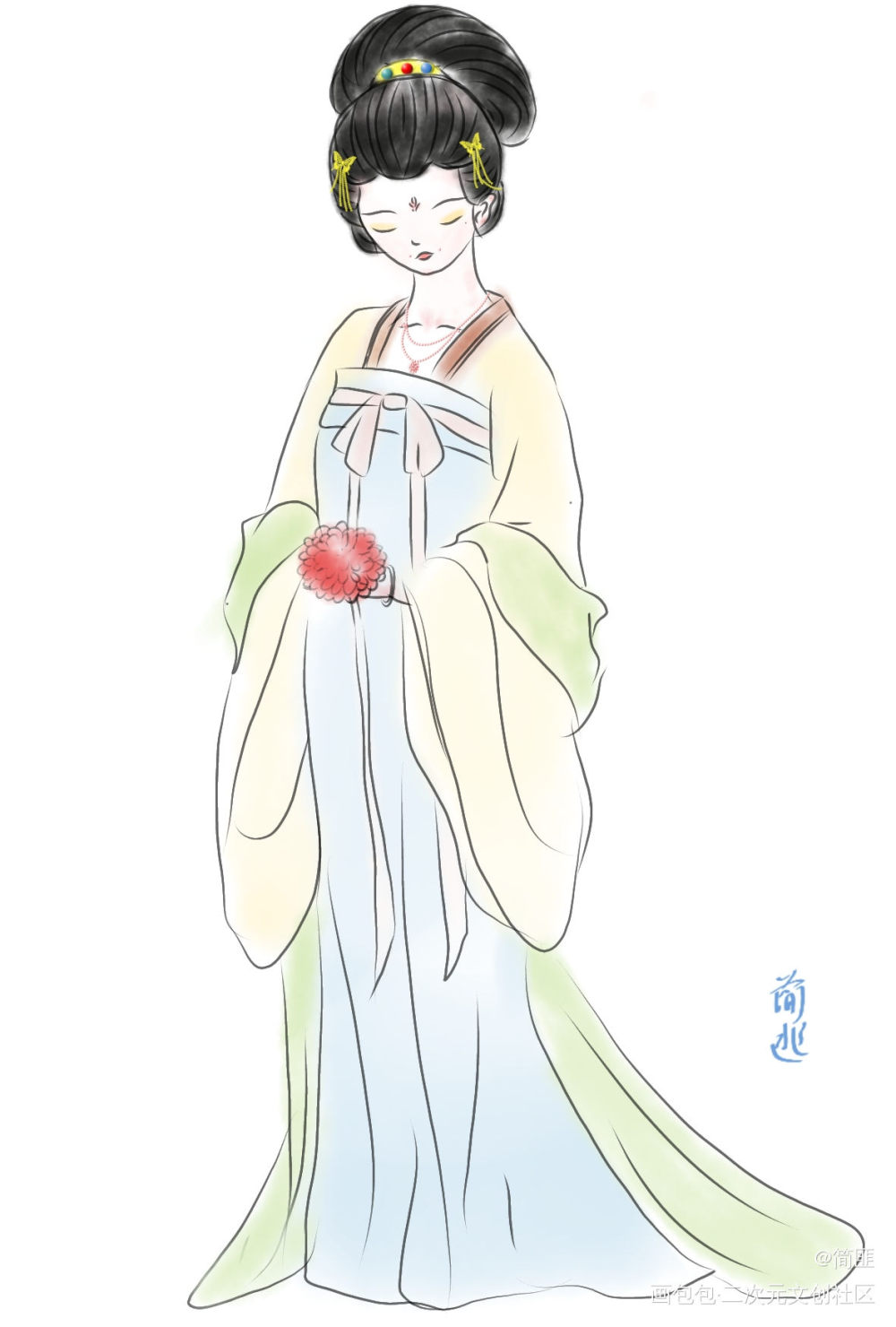 古风妹砸_平涂我要上首推画镜长恨歌绘画作品