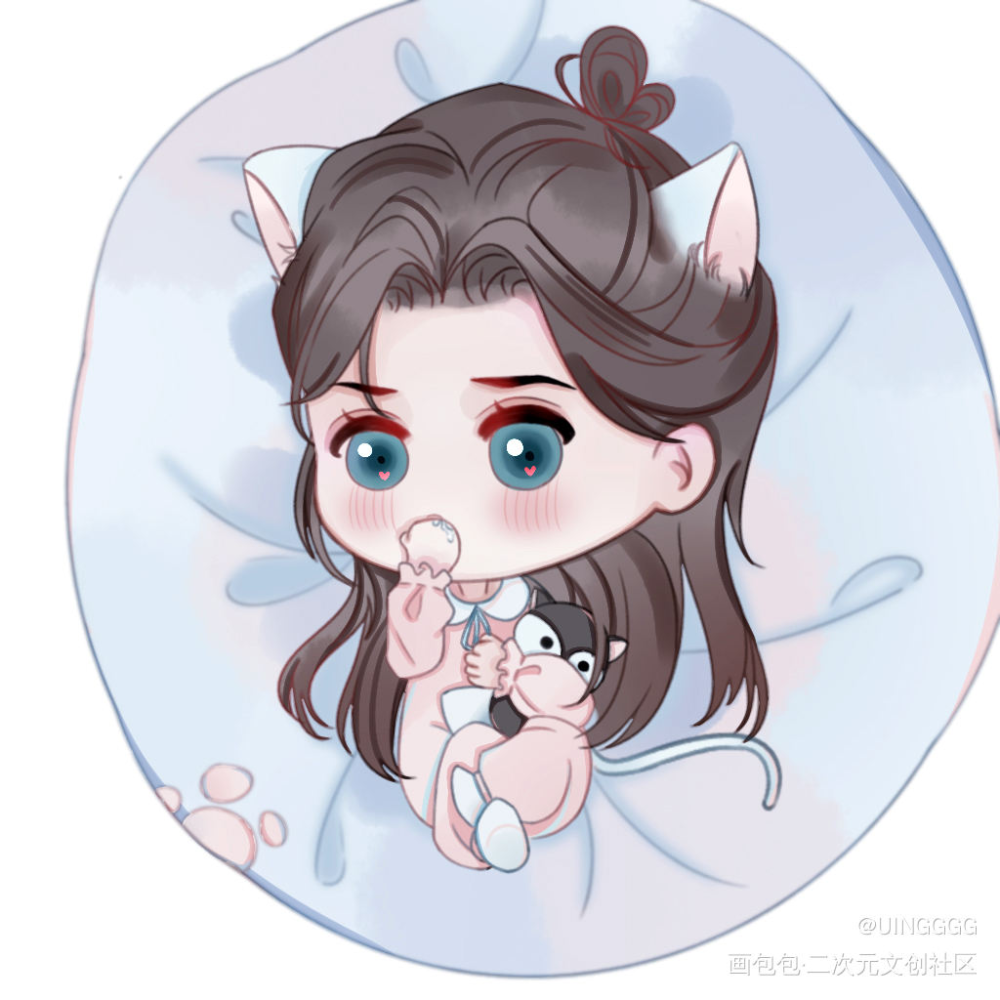 燃晚的一些Q版_二哈和他的白猫师尊绘画作品