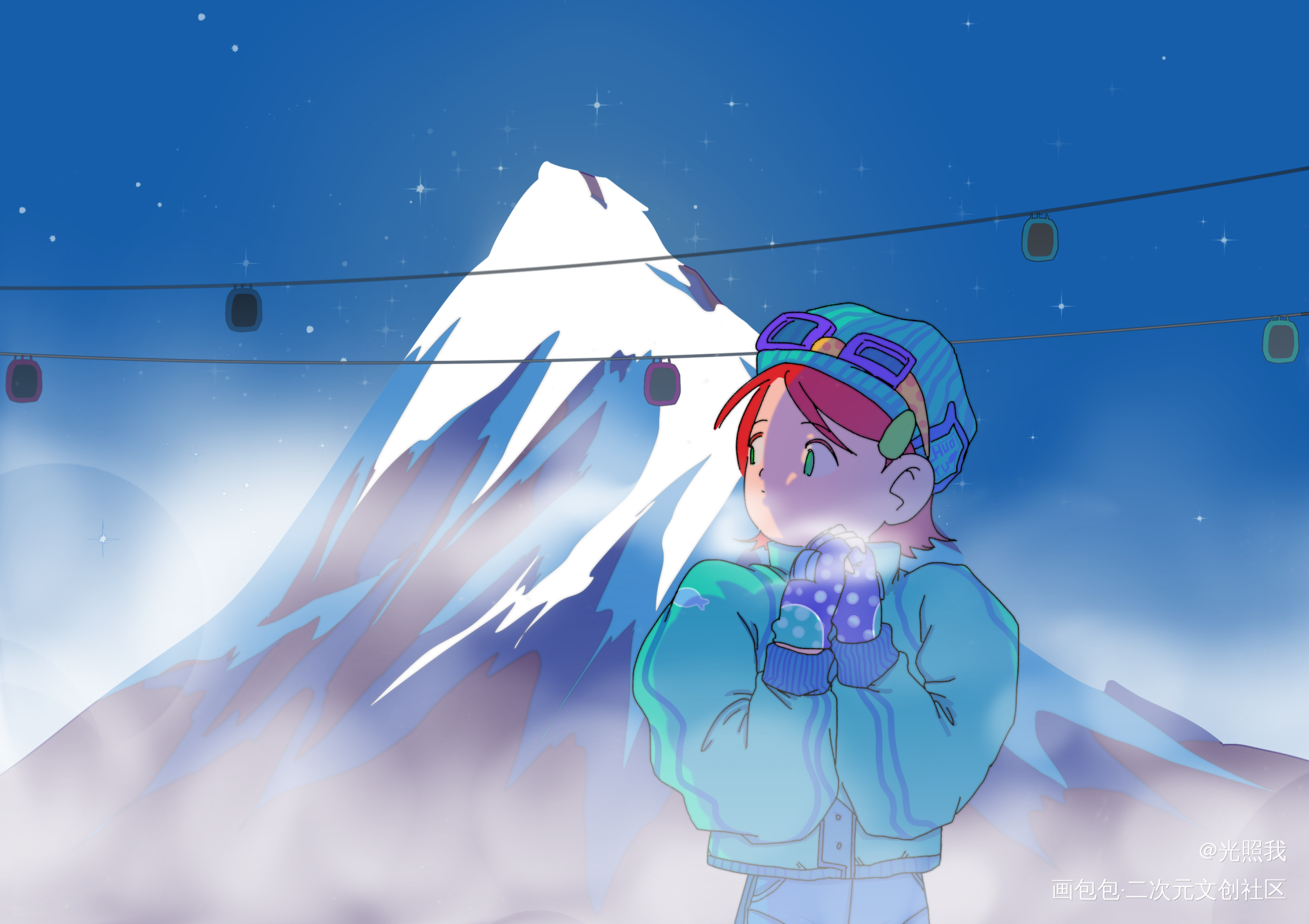 雪山_原创绘画作品