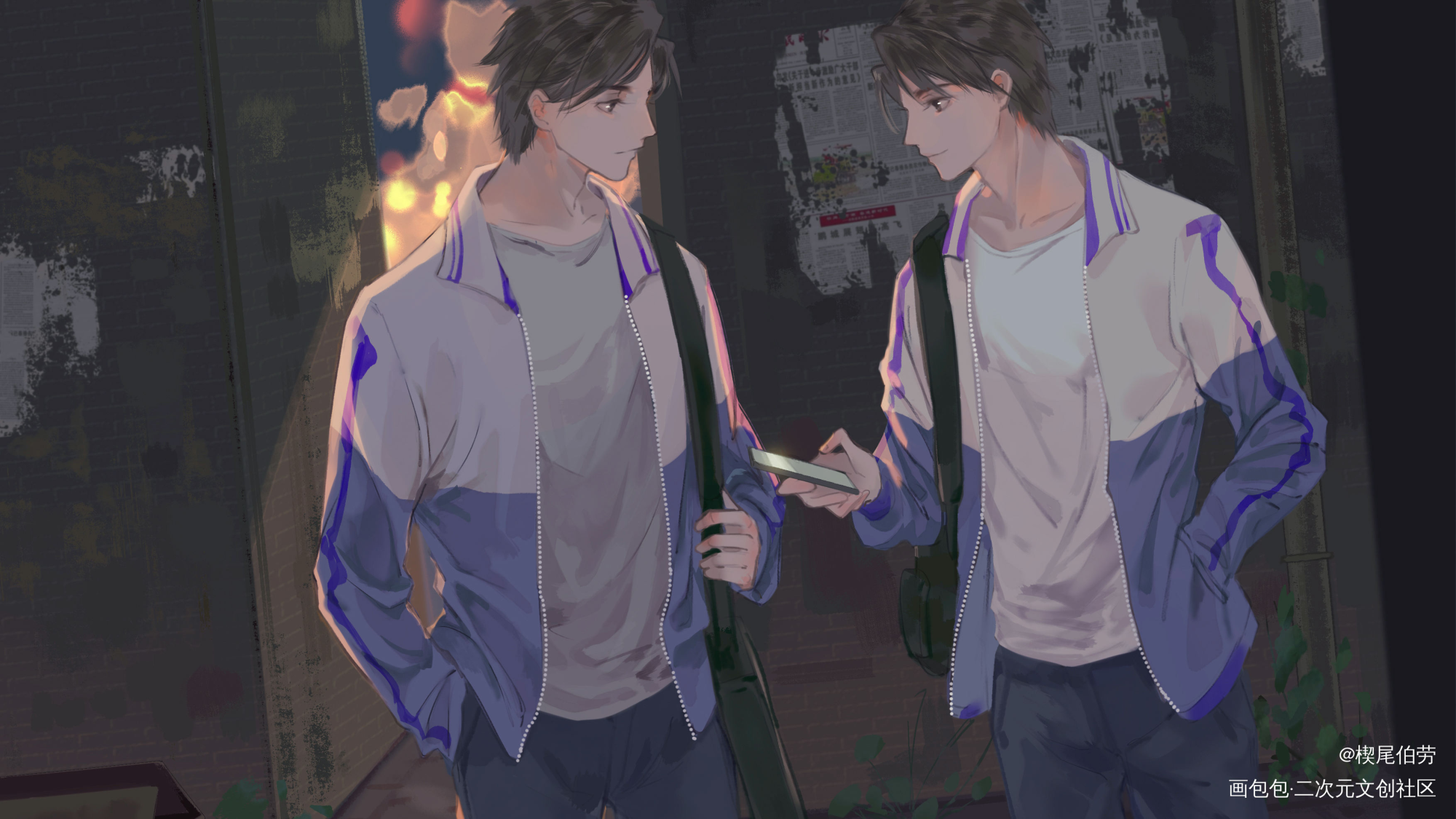 跟上一张是一对，裁了个16:9_某某添望盛望江添木苏里绘画作品