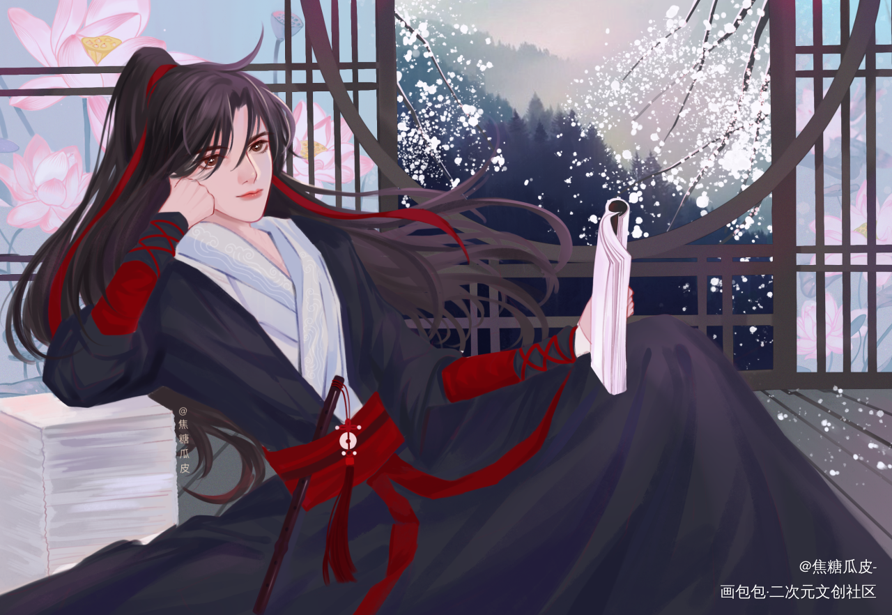 羡羡_魔道祖师魏无羡厚涂插画绘画作品