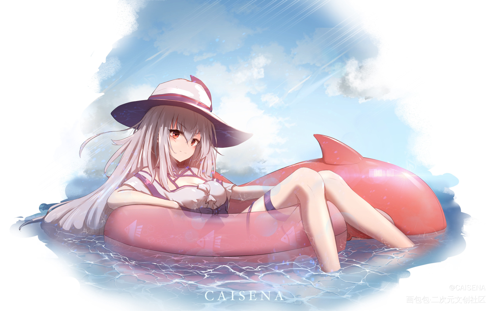 斯卡蒂_明日方舟斯卡蒂日系插画同人绘画作品