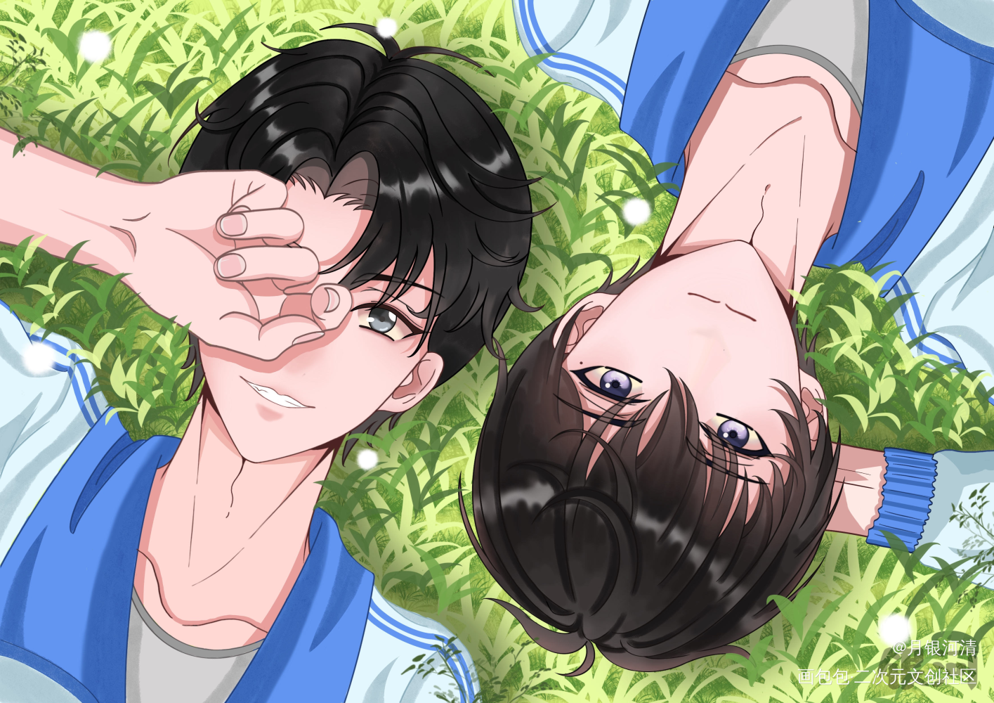 青春正好_伪装学渣朝俞谢俞贺朝绘画作品