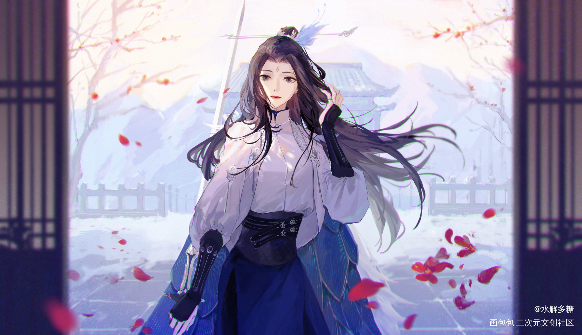 华清清_一梦江湖华清清厚涂插画同人绘画作品