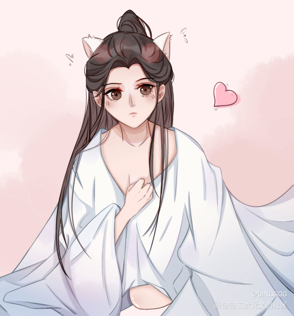 今天是师弟哦！_二哈和他的白猫师尊绘画作品