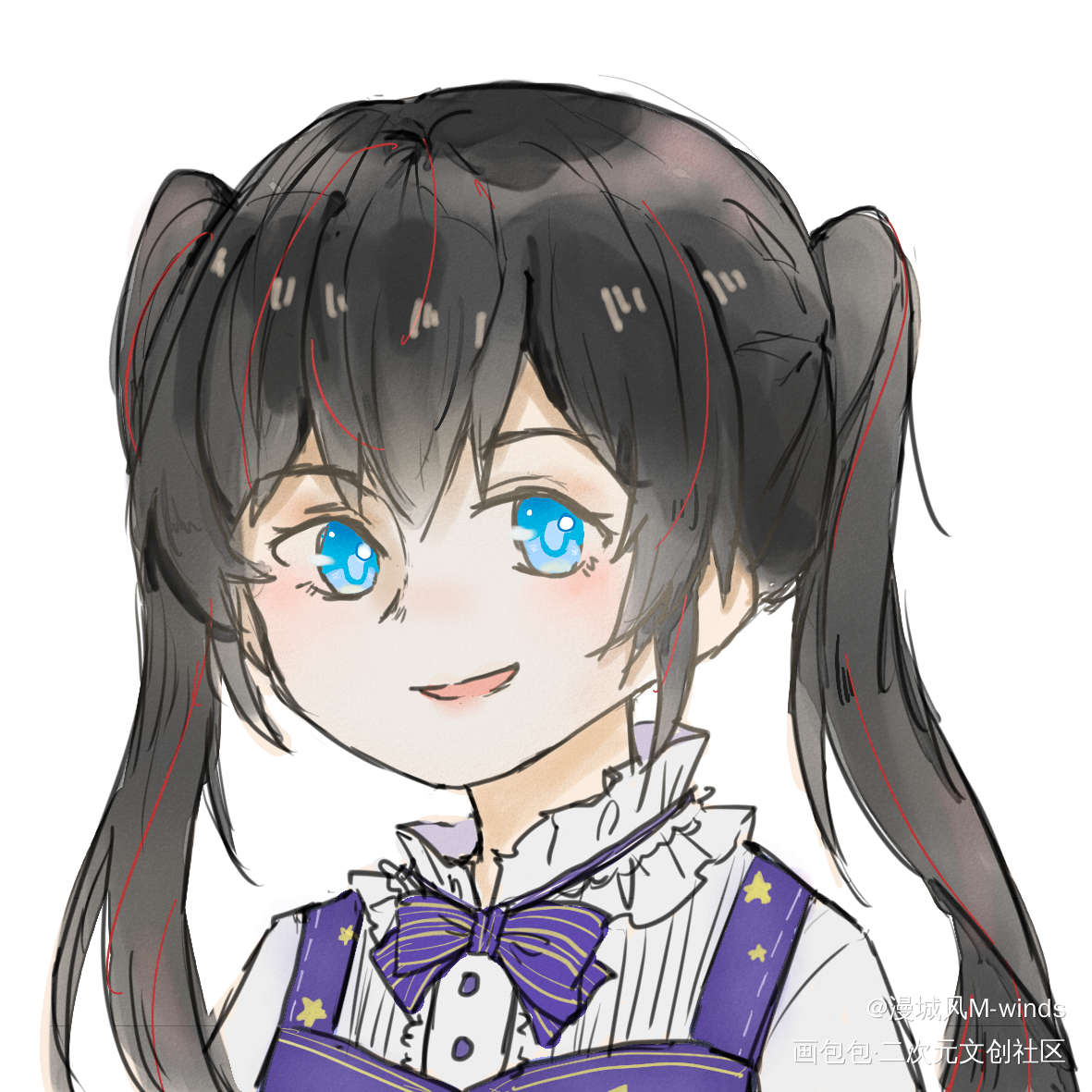 女儿_头像原创ococ绘画作品