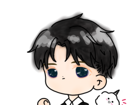 刘众赫西装Q版_绘画作品