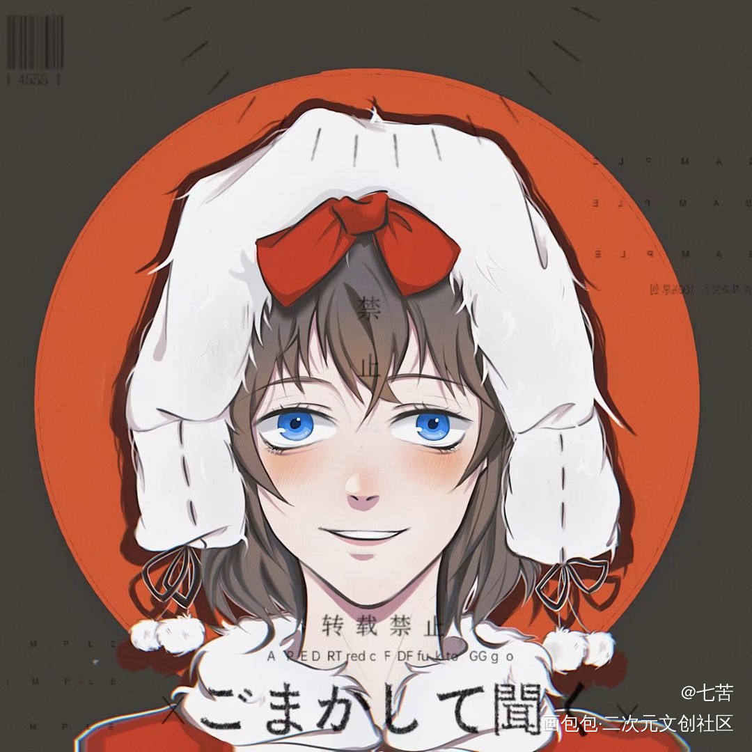 Oc_平涂日系同人周边设计原创原创oc绘画作品