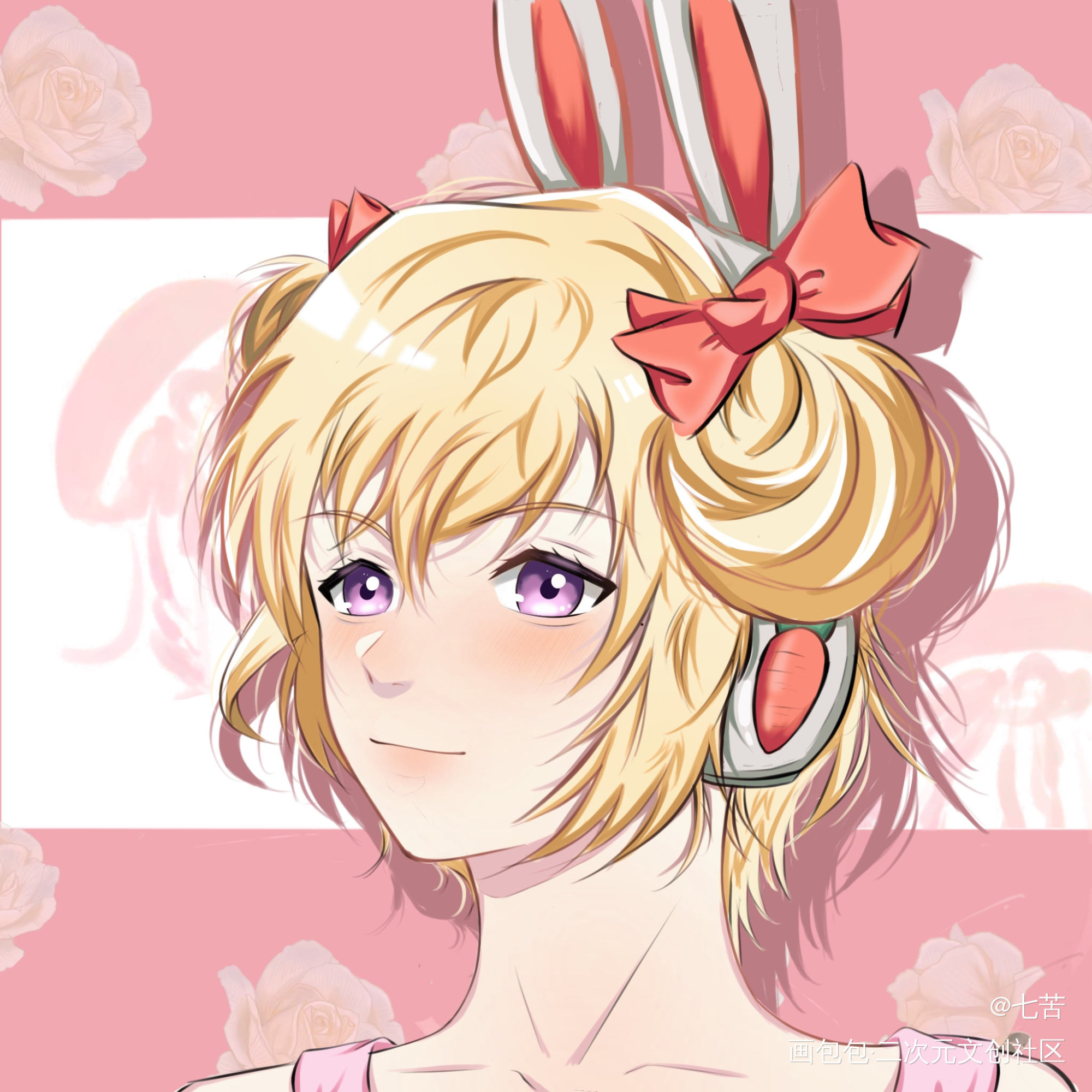 Oc_平涂日系头像插画原创原创oc绘画作品