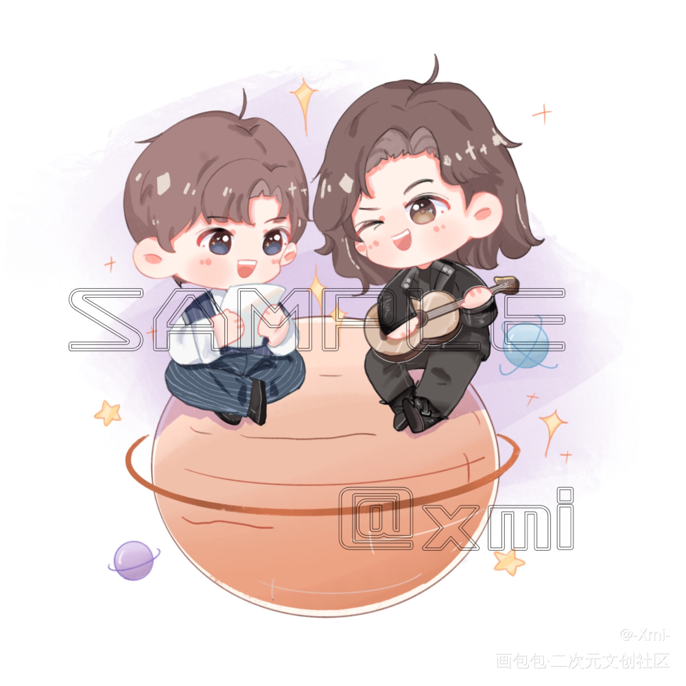 一堆小可爱 剩下四张接下一条～_188男团Q版绘画作品