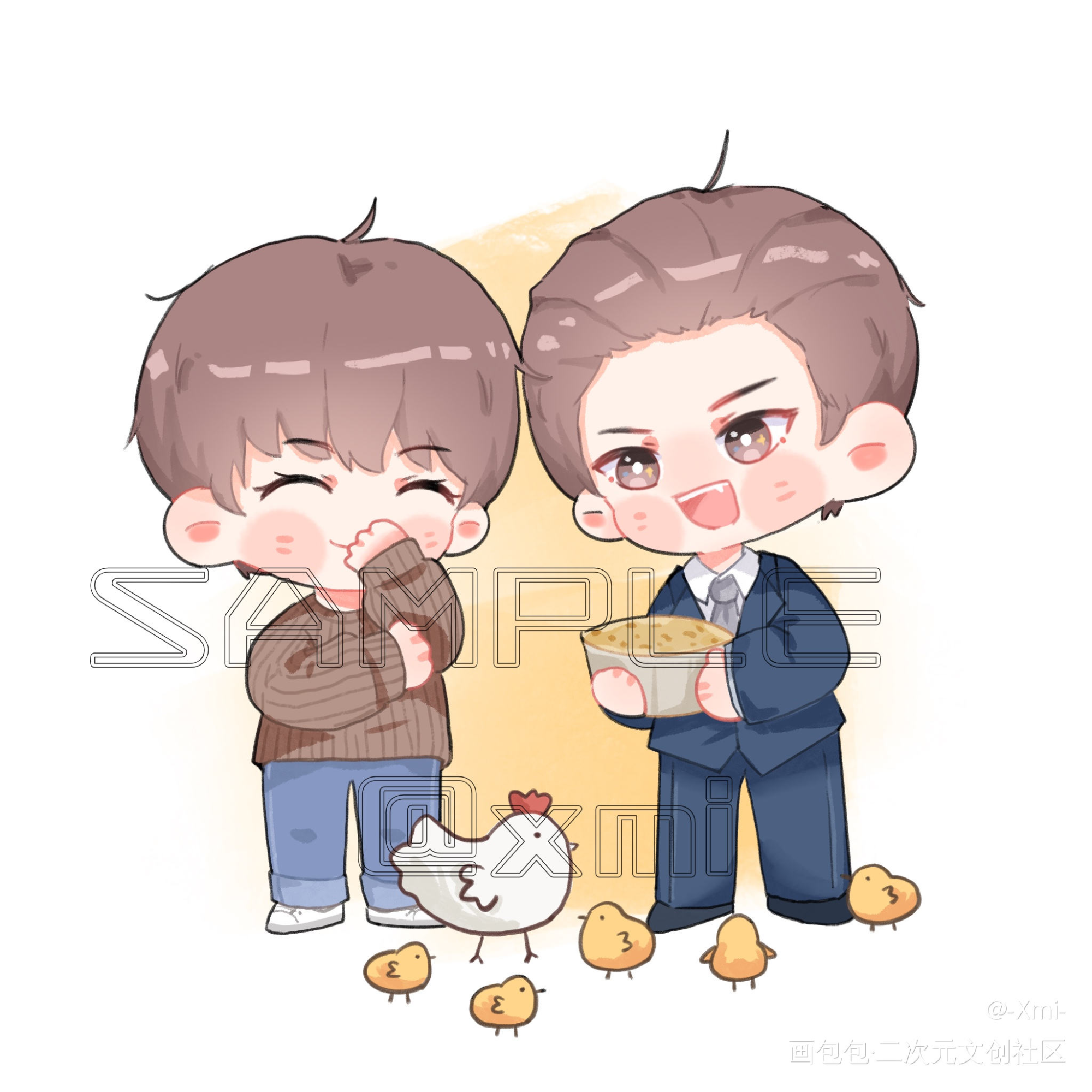 剩下的小可爱～_188男团Q版绘画作品