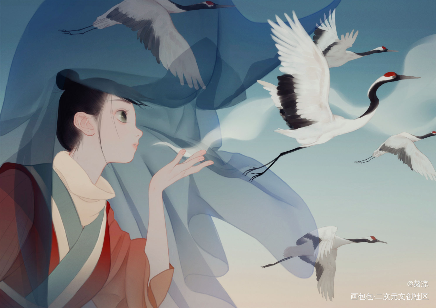 无题_中国风汉元素我要上首推插画原创oc绘画作品