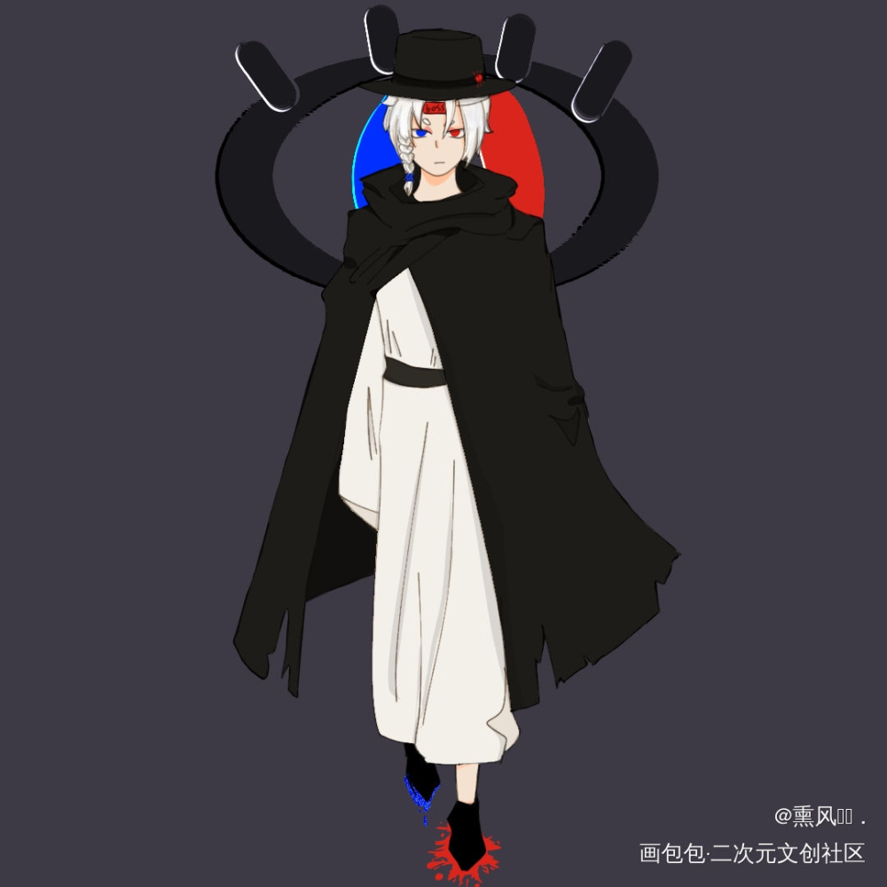 自己孩子_平涂自家孩子oc绘画作品