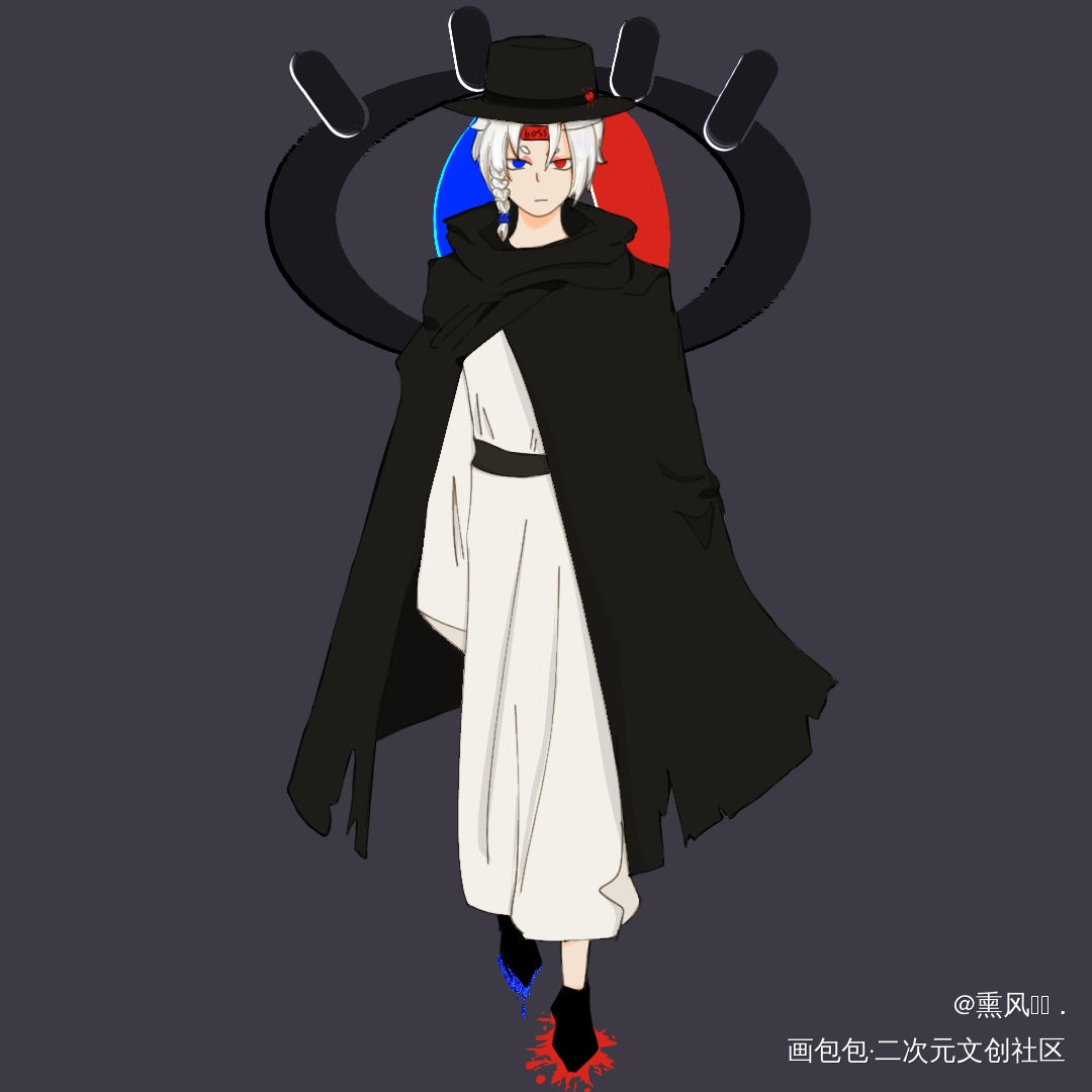 自己孩子_平涂自家孩子oc绘画作品