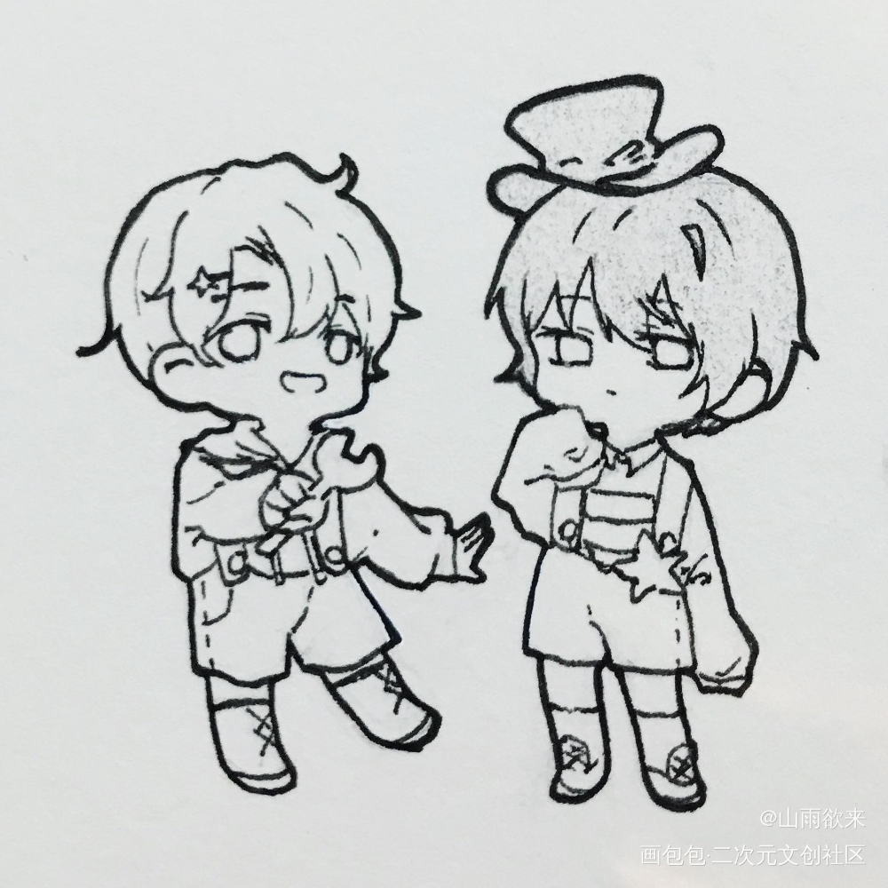 tt_残次品林静恒陆必行Q版同人绘画作品