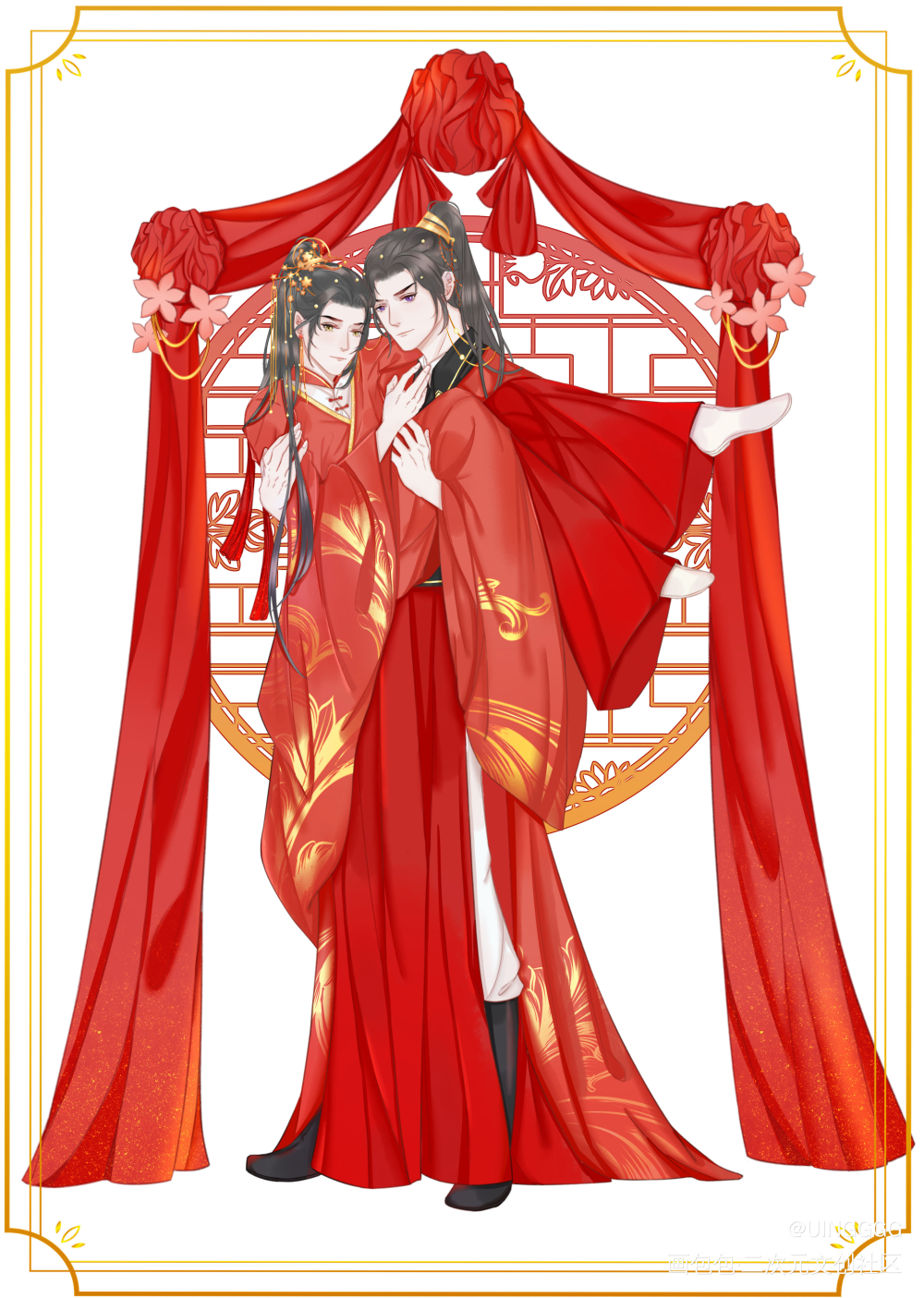 之前的燃晚大婚_二哈和他的白猫师尊绘画作品