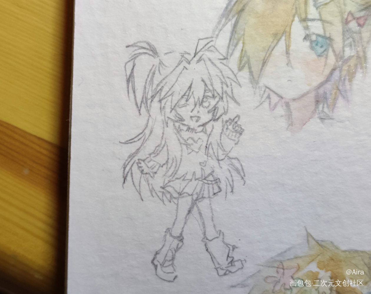 今天画的_EVAmiku明日香初音未来平涂日系Q版同人原创原创绘画作品