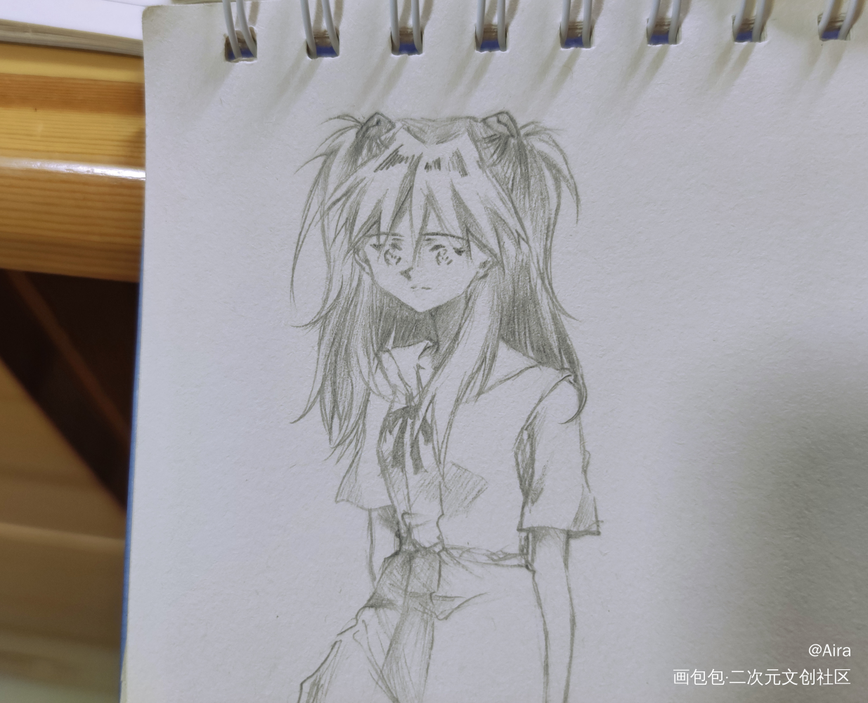 香香_EVA绫波丽明日香绫波丽＋明日香水彩平涂日系同人绘画作品