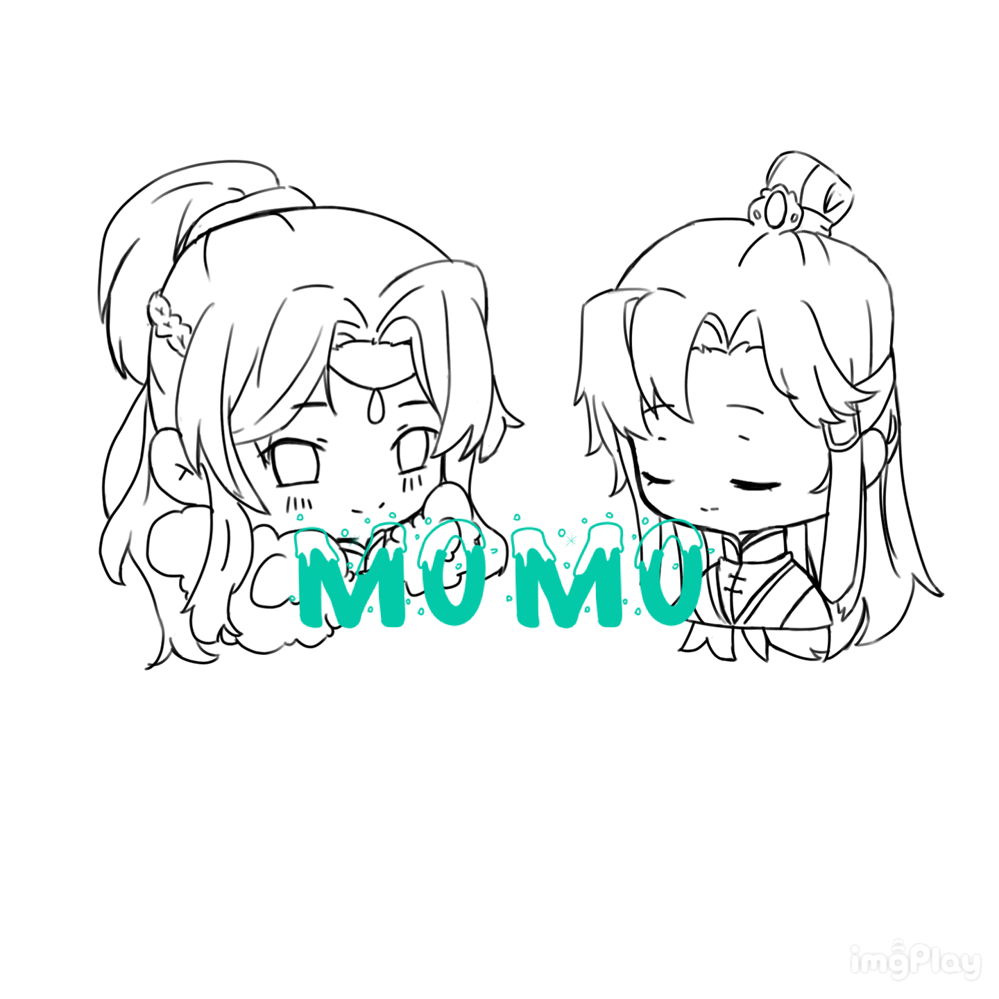 梅梅姜_二哈和他的白猫师尊梅梅姜Q版同人绘画作品