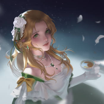 贝克兰德的钻石_诡秘之主奥黛丽厚涂绘画作品