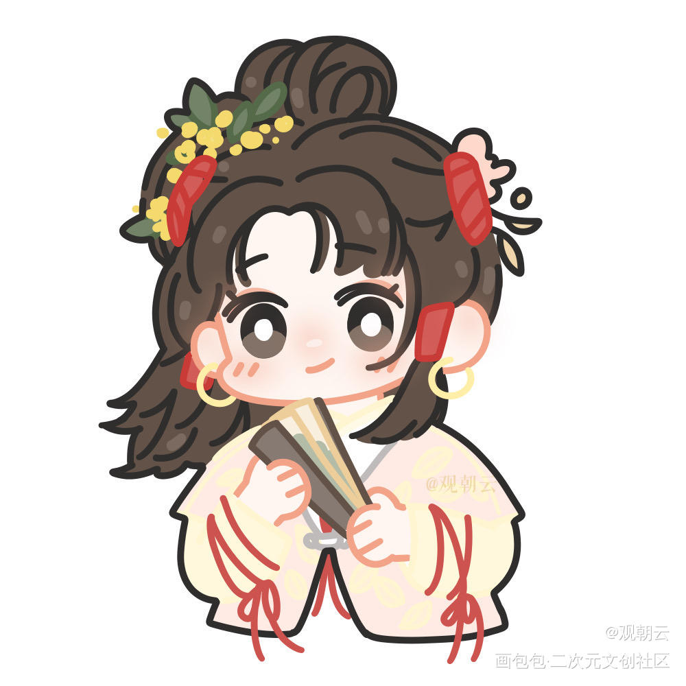 开学前垂死挣扎的摸_江南百景图吴黎Q版头像绘画作品