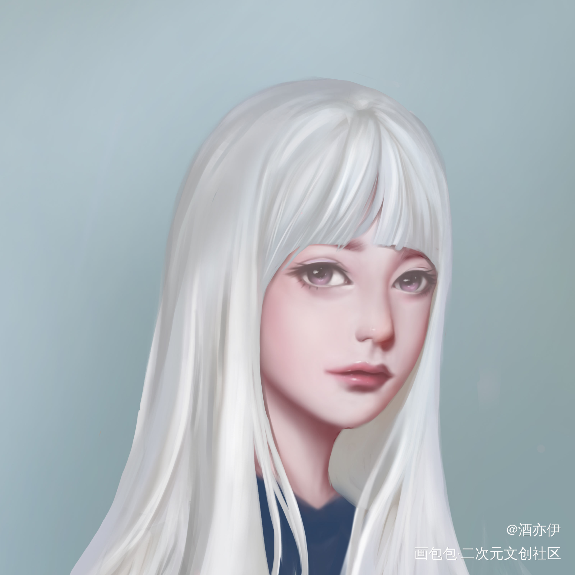 又一张女头啦_厚涂头像女生头像原创绘画作品