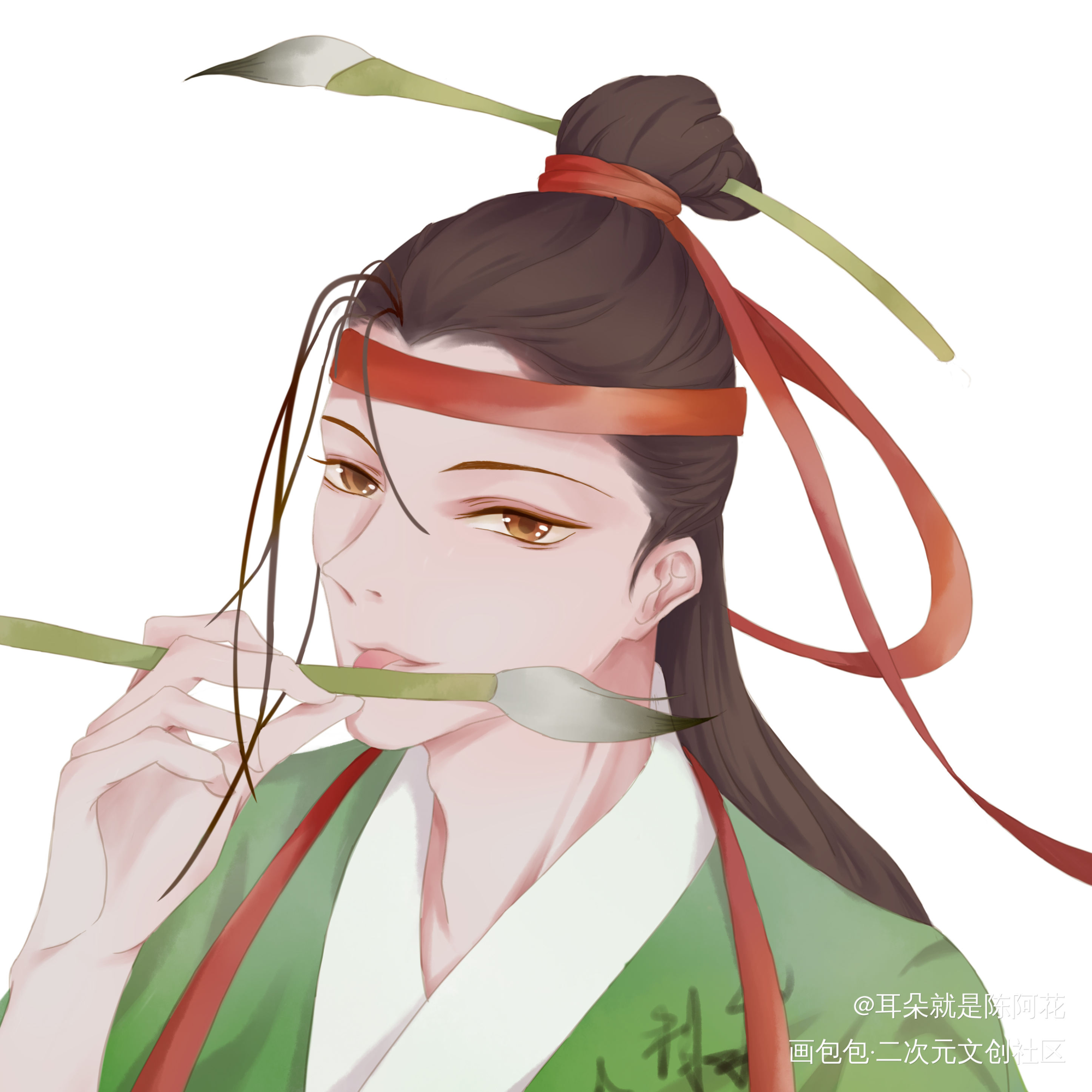一个头像~_江南百景图沈周平涂日系头像同人绘画作品