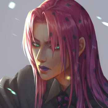 迪亚波罗_jojo的奇妙冒险迪亚波罗韩系厚涂日系半身大头头像插画jojo