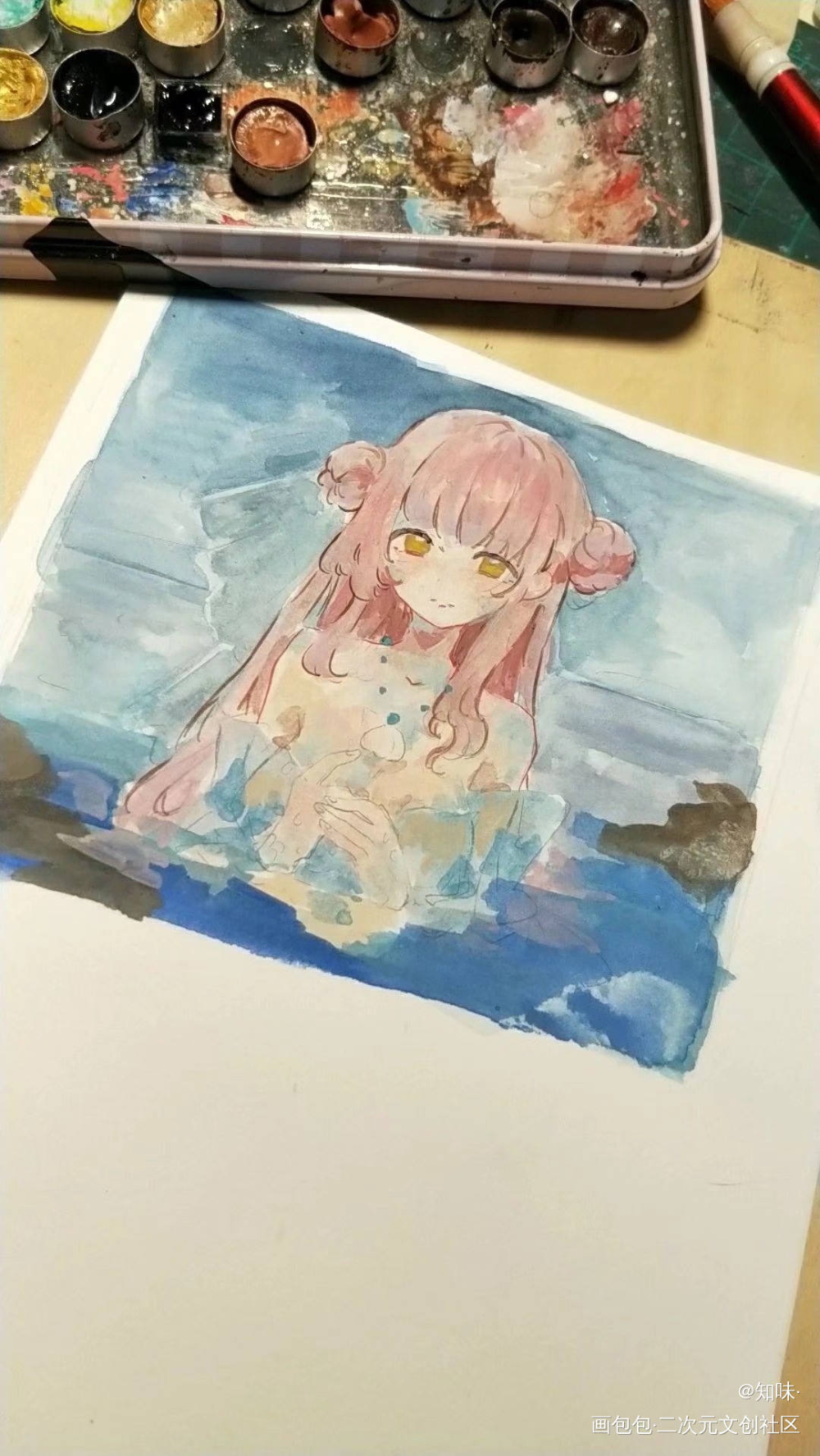 出水芙蓉～_女孩子绘画作品