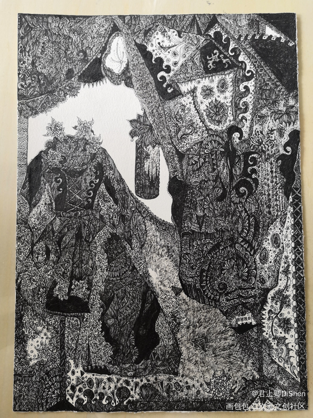 ٩(๑òωó๑)۶_黑塔利亚第五人格立绘平涂场景设计场景插画我要上首推插画黑白插画原创绘画作品