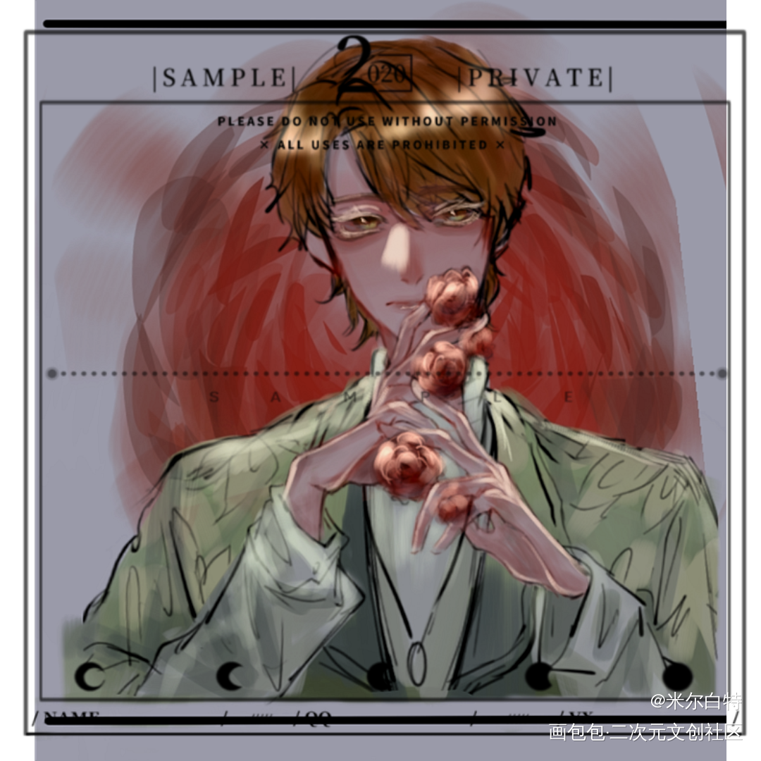 红玫瑰翔哥_职业替身188男团周翔绘画作品
