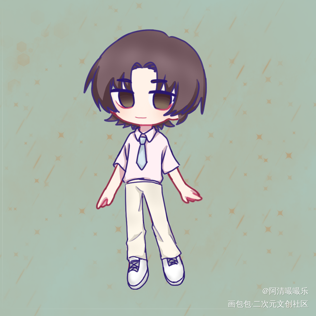 adi的小游戏之奇迹羿羿(？)_附加遗产188男团洛羿Q版同人模板绘画作品