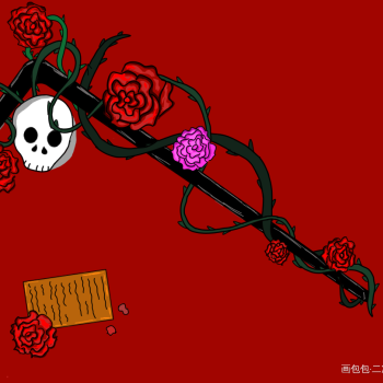 于黑暗中绽放荆棘指向光明的方向_黑暗风平涂求配文插画ococ原创绘画