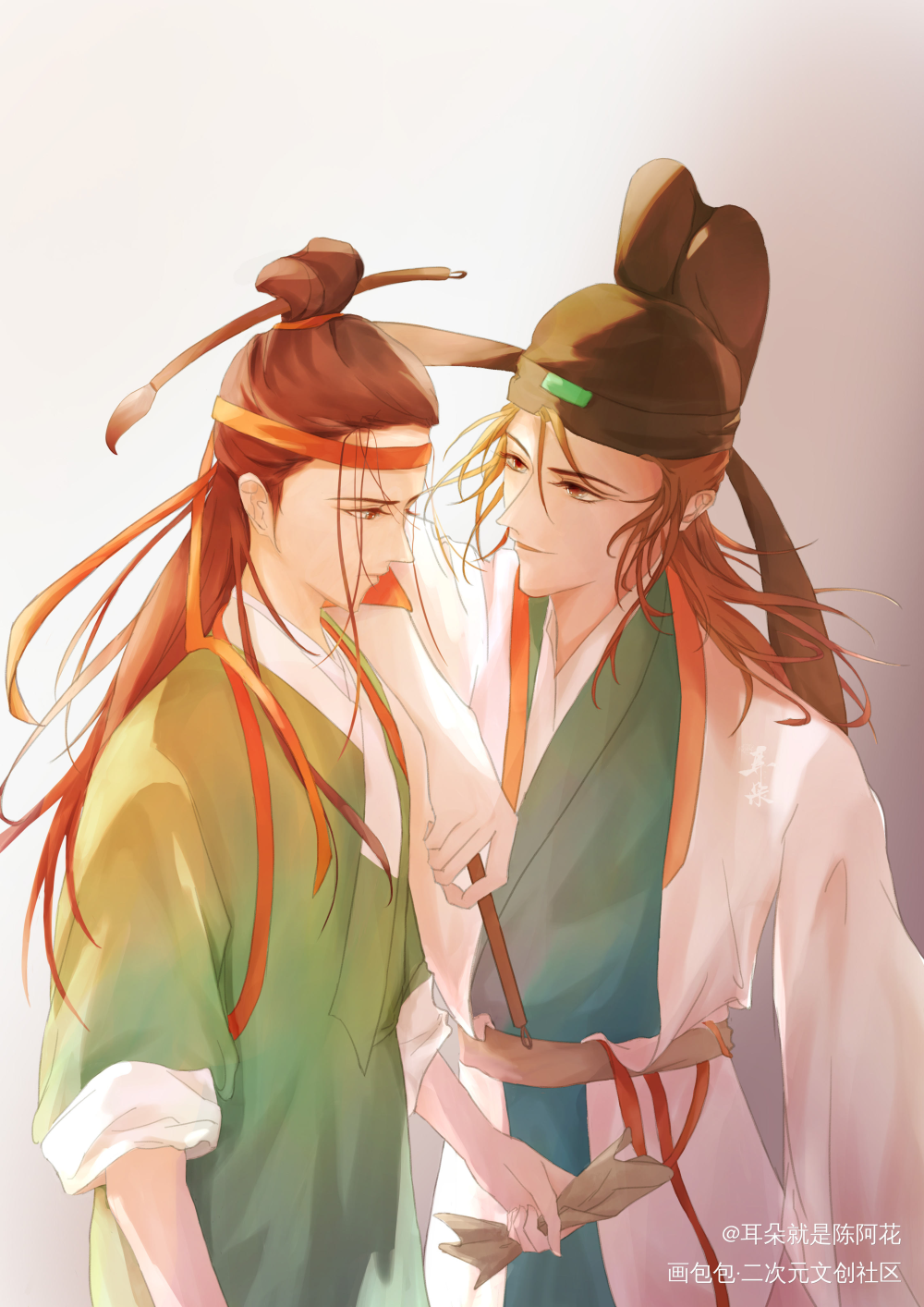 风流小唐在线撩妹_江南百景图唐伯虎沈周平涂日系插画同人绘画作品
