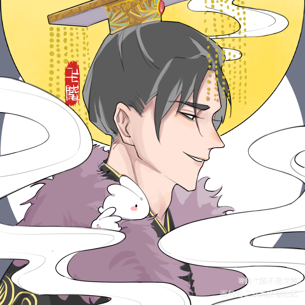 中秋限定♡双闪吧唧_二哈和他的白猫师尊燃晚墨燃楚晚宁同人周边设计绘画作品