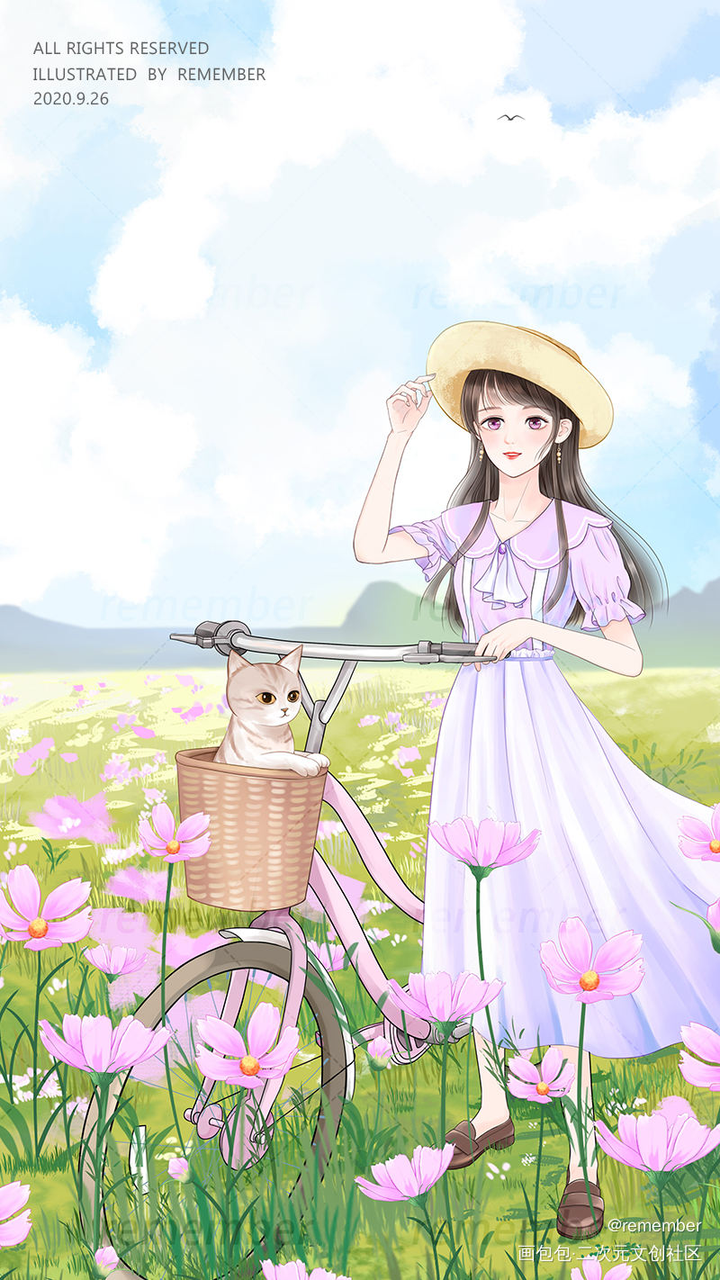 花开的时候_日系求点评求配文我要上首推插画原创绘画作品