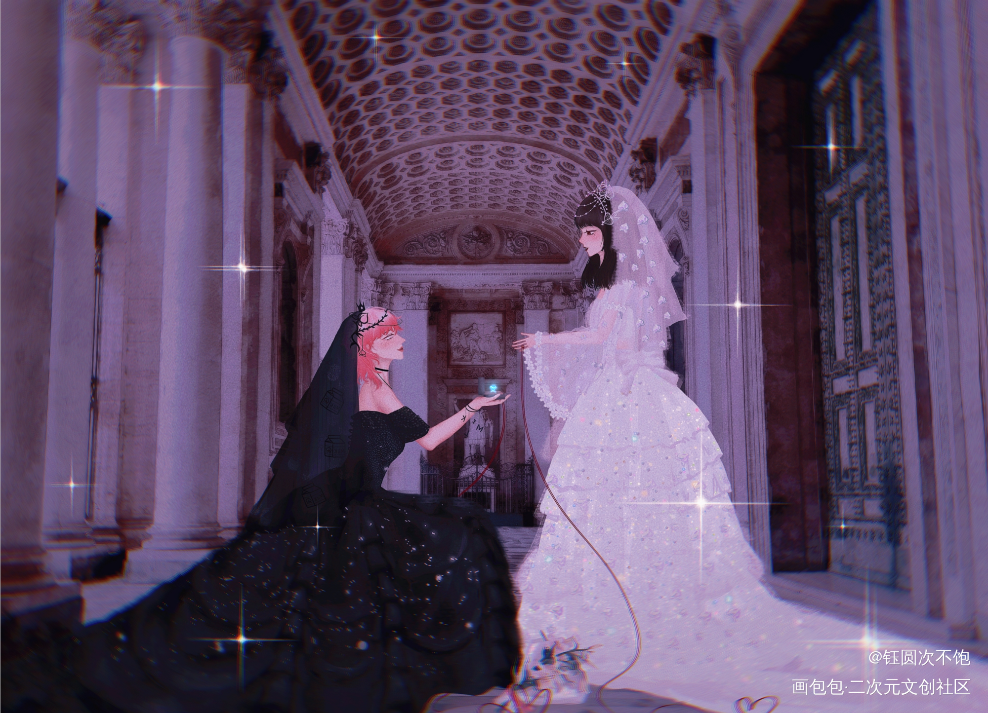 求婚贺图委托 勿用_求婚gl壁纸原创oc绘画作品