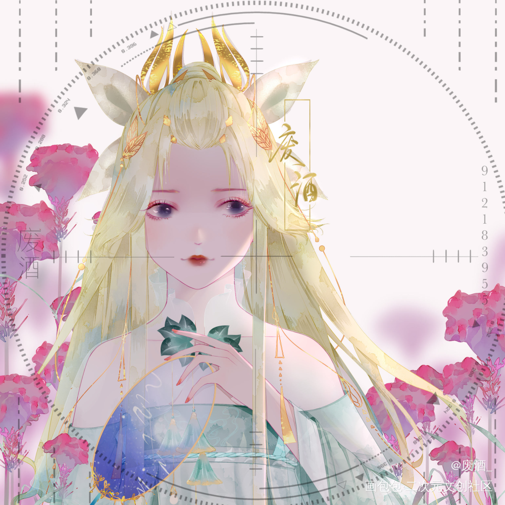 好久没发图了—_—_剑网3平涂日系头像插画同人绘画作品