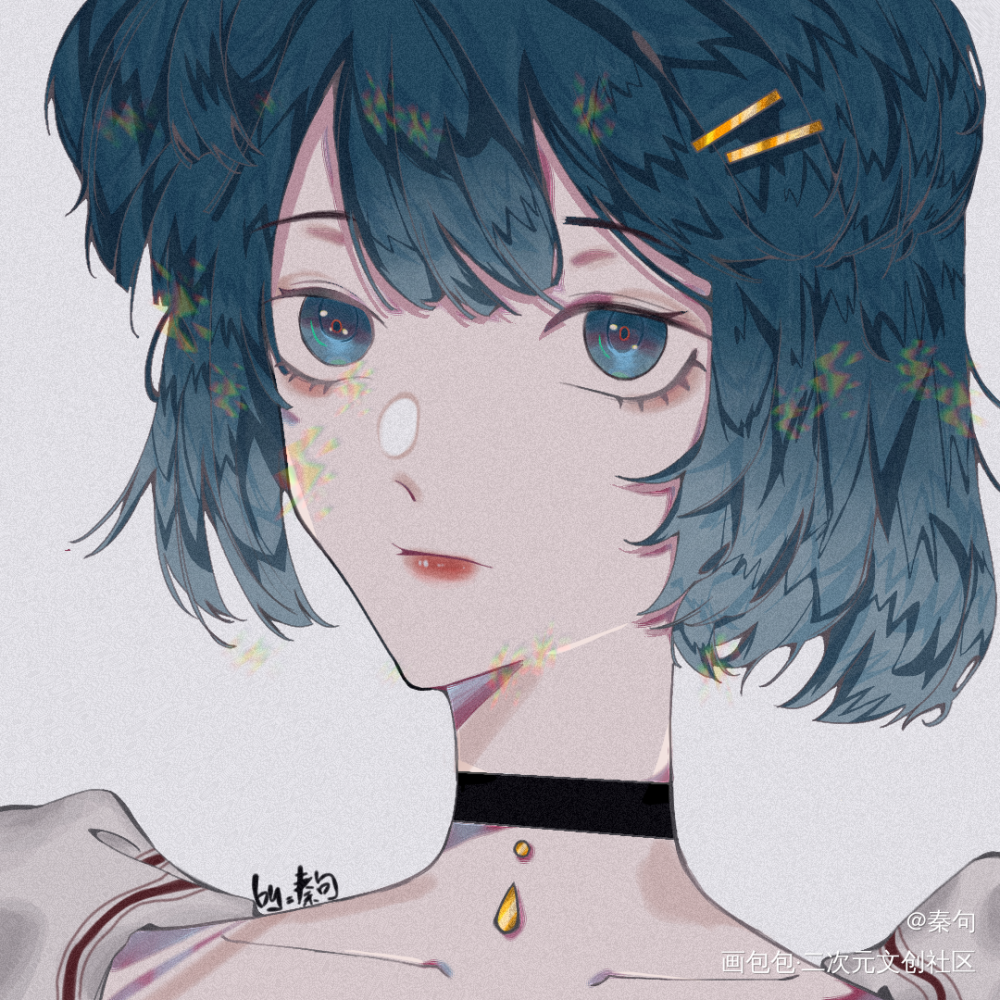 原创_平涂头像约稿原创oc绘画作品