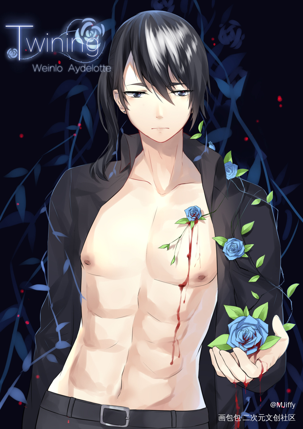 前两年画的儿子们_平涂日系我要上首推原创漫画原创oc绘画作品