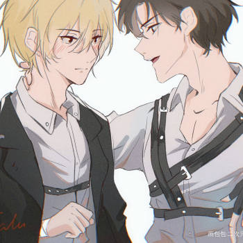 摸摸贴贴_awm绝地求生于炀祁醉同人绘画作品