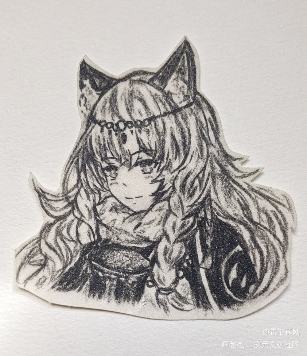 没想好标题_明日方舟初雪绘画作品