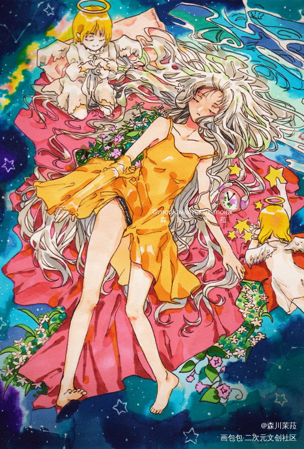 「梦」_插画原创绘画作品
