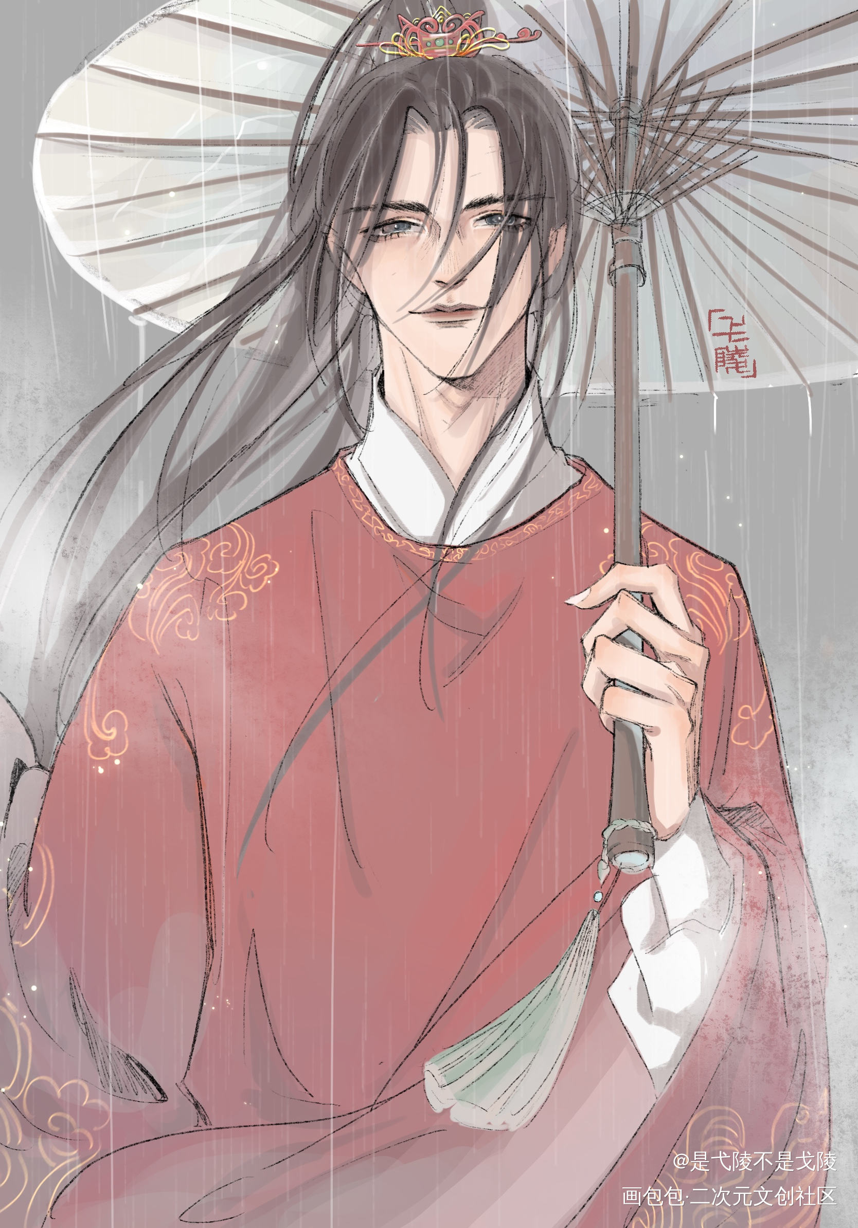 古装晏明修_职业替身188男团晏明修插画同人绘画作品
